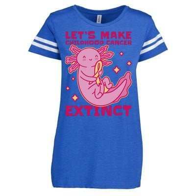 Childhood Cancer Awareness Axolotl Enza Ladies Jersey Football T-Shirt