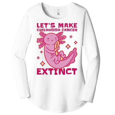 Childhood Cancer Awareness Axolotl Women's Perfect Tri Tunic Long Sleeve Shirt