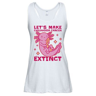 Childhood Cancer Awareness Axolotl Ladies Essential Flowy Tank