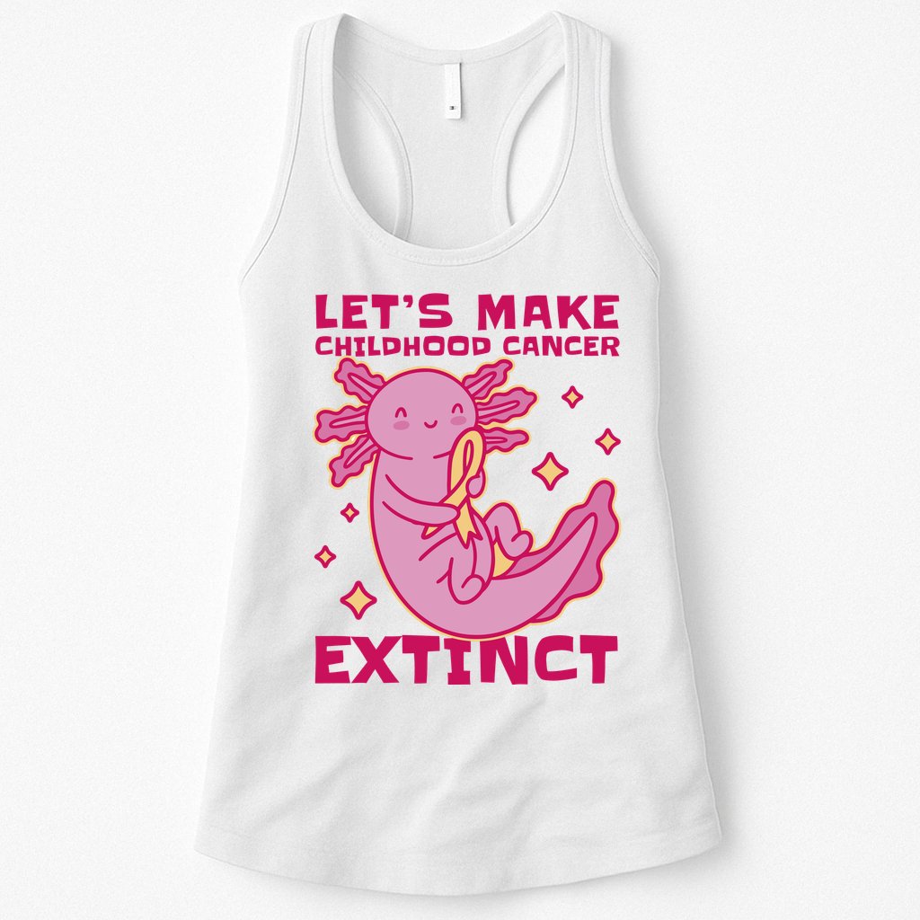 Childhood Cancer Awareness Axolotl Womens Tank Top