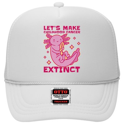Childhood Cancer Awareness Axolotl Trucker Hat