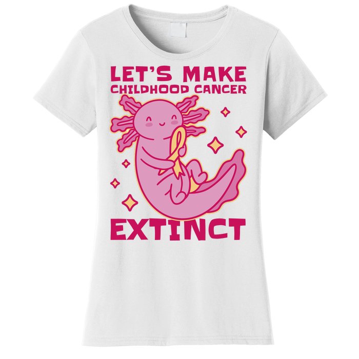 Childhood Cancer Awareness Axolotl Women's T-Shirt