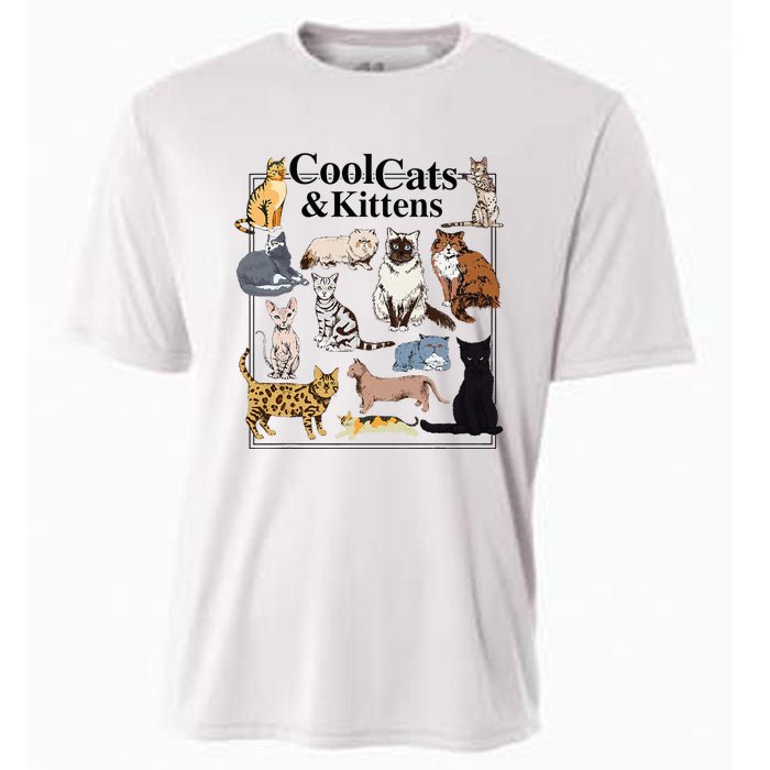 Cools Cat And Kitten Cat Types Funny Cooling Performance Crew T-Shirt