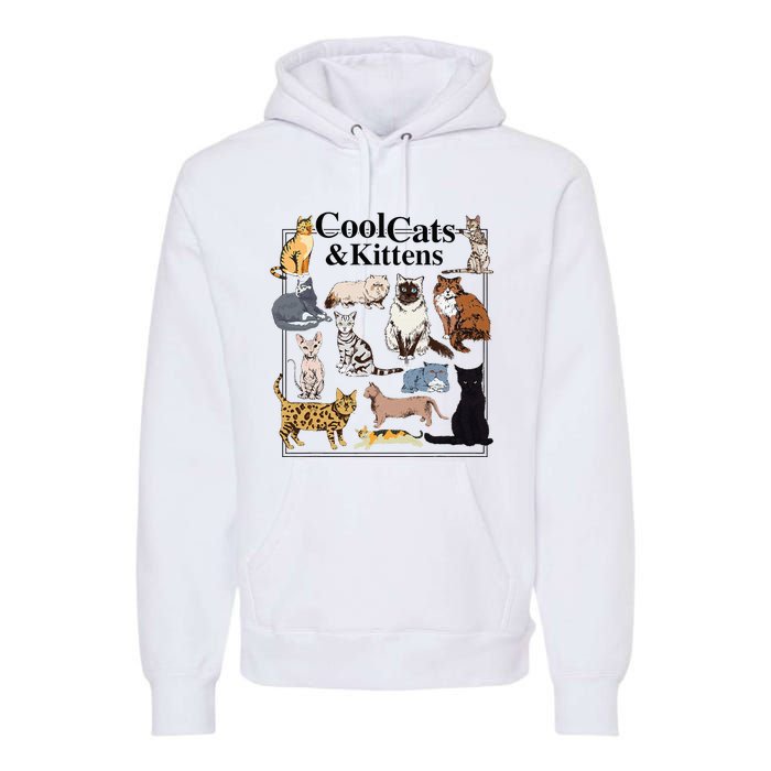 Cools Cat And Kitten Cat Types Funny Premium Hoodie