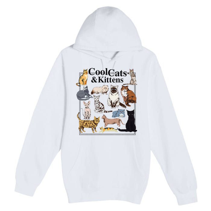 Cools Cat And Kitten Cat Types Funny Premium Pullover Hoodie