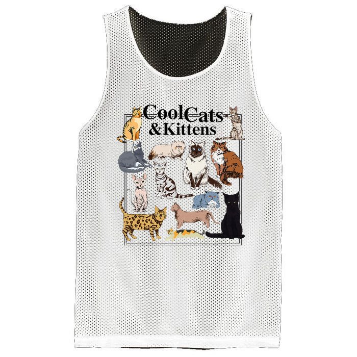 Cools Cat And Kitten Cat Types Funny Mesh Reversible Basketball Jersey Tank