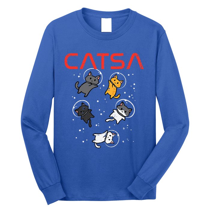 Catsa Cat Astronauts Kitten Space Long Sleeve Shirt