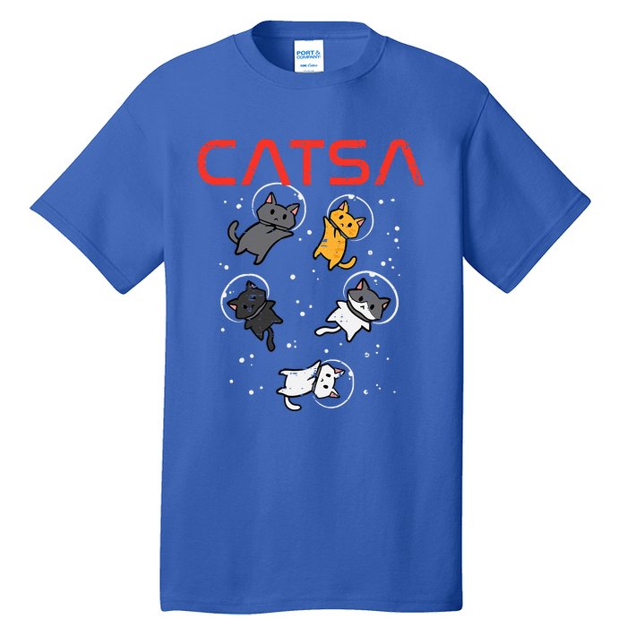 Catsa Cat Astronauts Kitten Space Tall T-Shirt