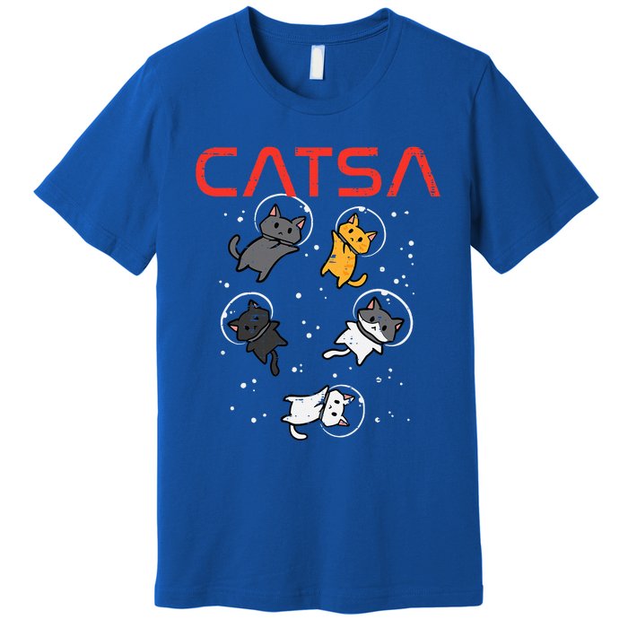 Catsa Cat Astronauts Kitten Space Premium T-Shirt