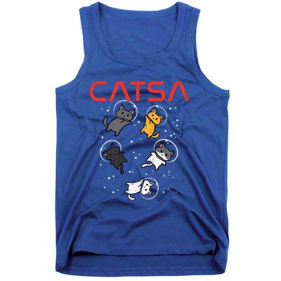 Catsa Cat Astronauts Kitten Space Tank Top