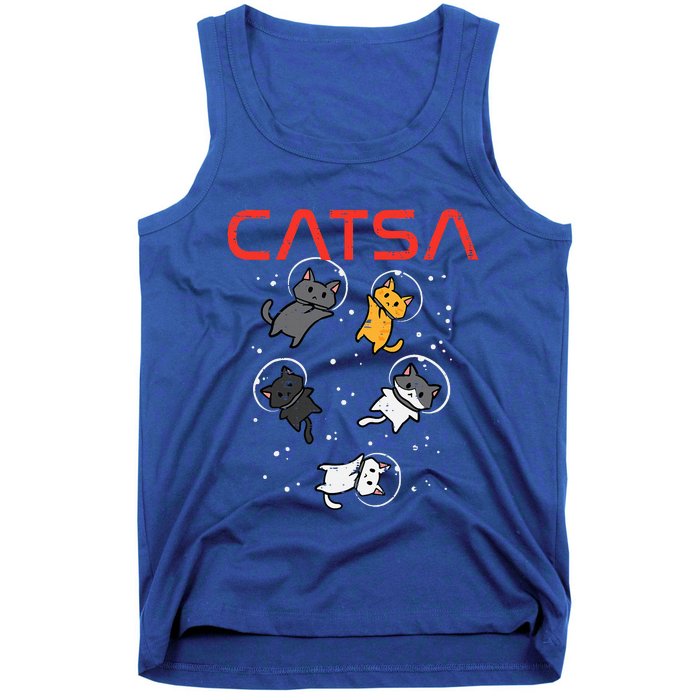 Catsa Cat Astronauts Kitten Space Tank Top