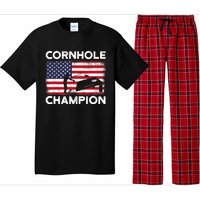 Cornhole Champion American Flag USA July 4th Cornhole Pajama Set