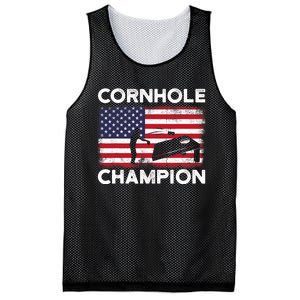 Cornhole Champion American Flag USA July 4th Cornhole Mesh Reversible Basketball Jersey Tank