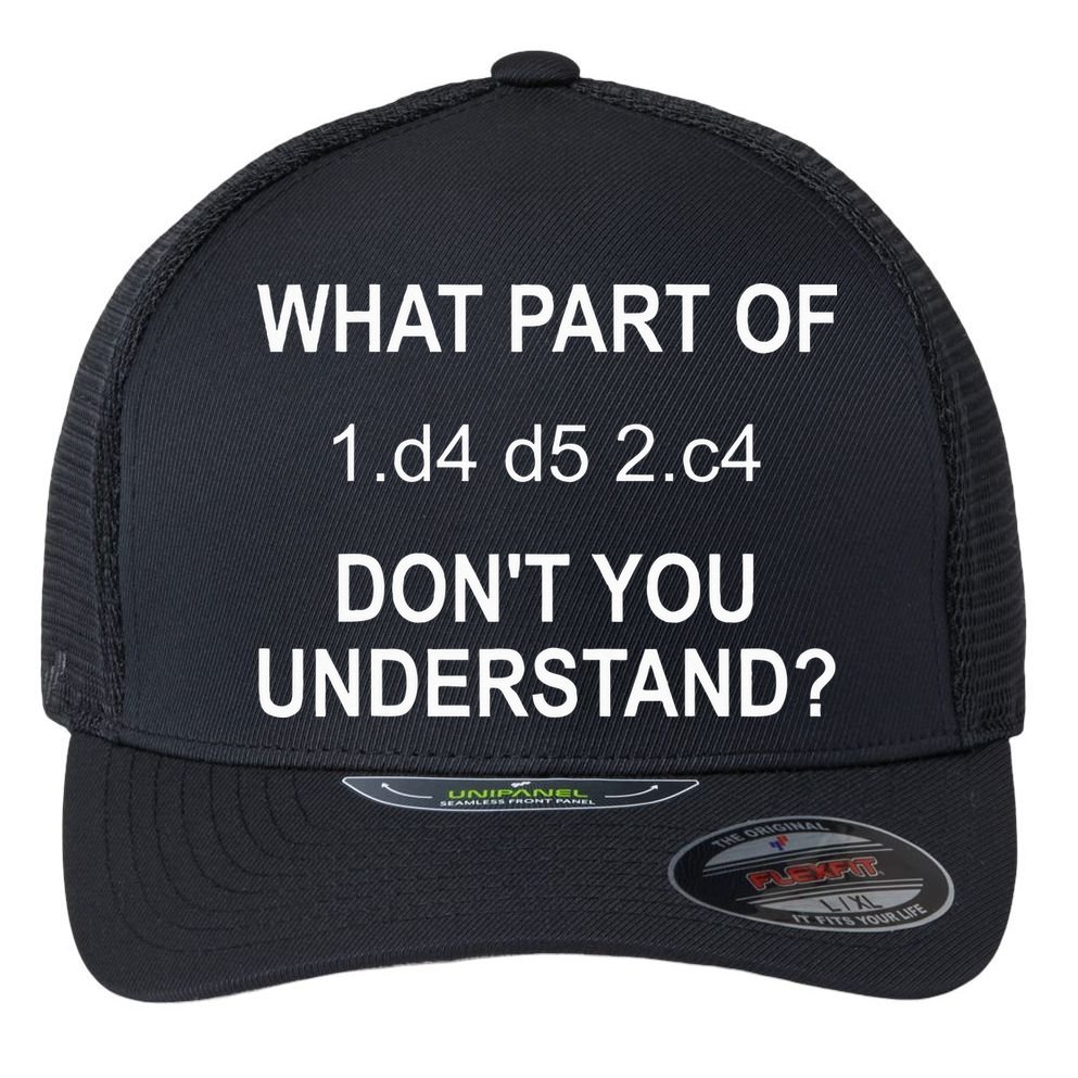 Cool Chess Art Chess Lover Chess Player Flexfit Unipanel Trucker Cap
