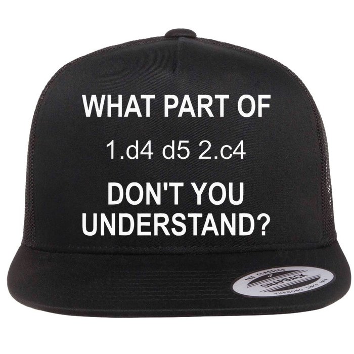 Cool Chess Art Chess Lover Chess Player Flat Bill Trucker Hat