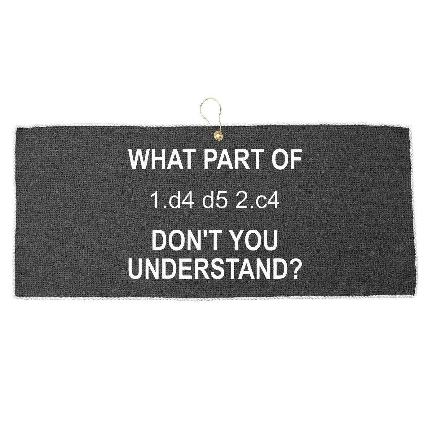 Cool Chess Art Chess Lover Chess Player Large Microfiber Waffle Golf Towel