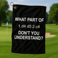 Cool Chess Art Chess Lover Chess Player Golf Towel
