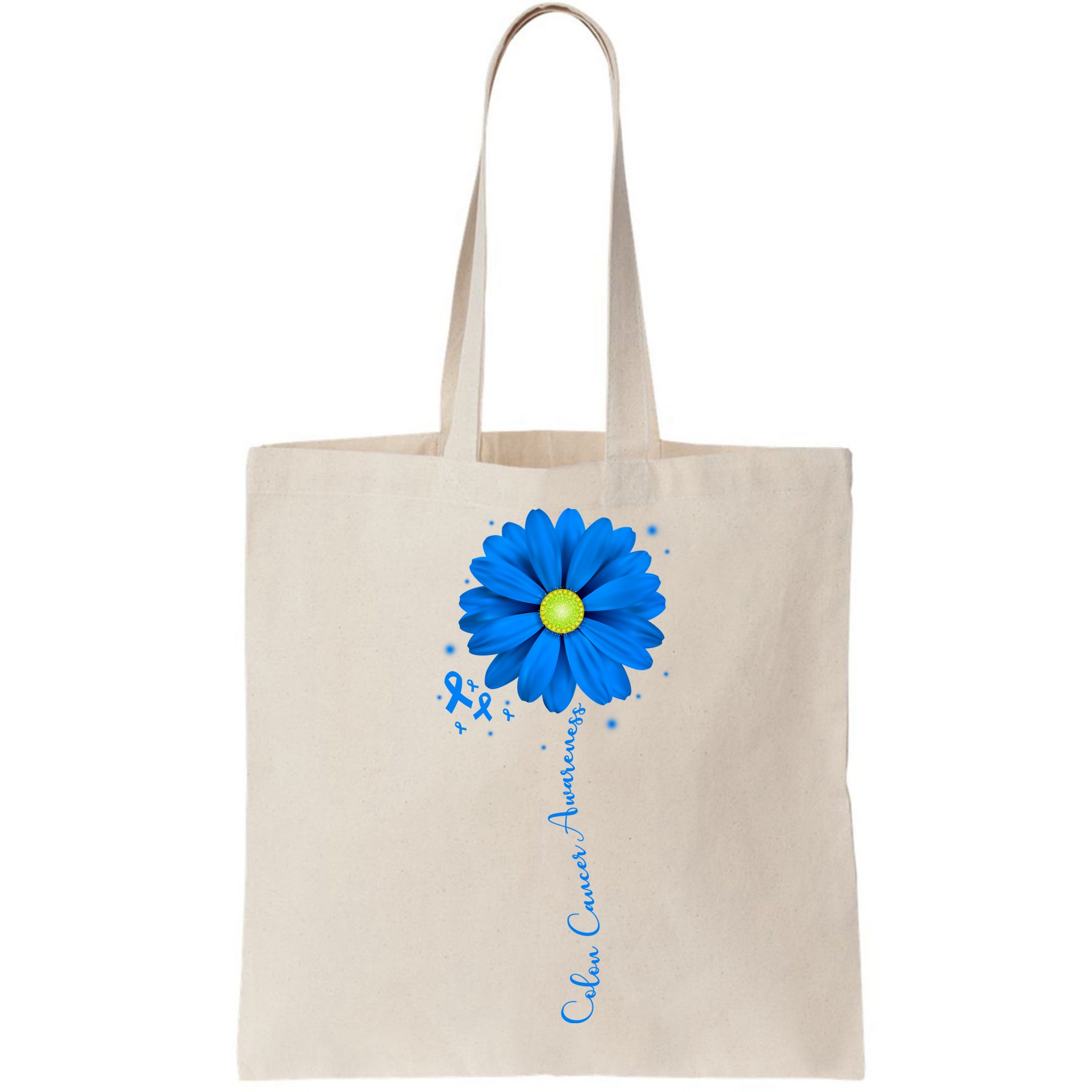 Colon Cancer Awareness Ribbon Daisy Bag