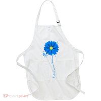 Colon Cancer Awareness Ribbon Daisy Apron
