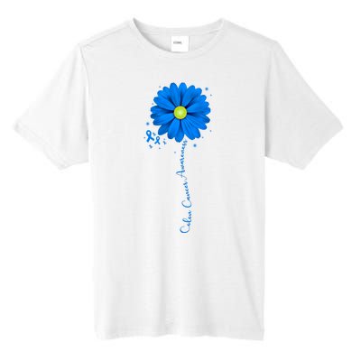 Colon Cancer Awareness Ribbon Daisy Tall Fusion ChromaSoft Performance T-Shirt