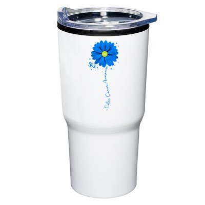Colon Cancer Awareness Ribbon Daisy Tumbler