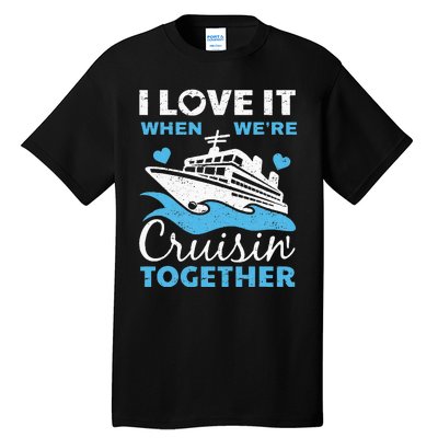 Cool Cruise Art Wo Cruise Ship Couple Family Vacation  Tall T-Shirt