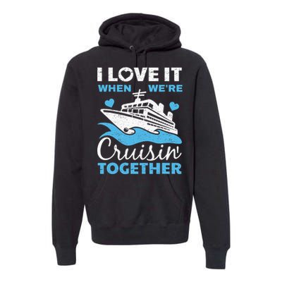 Cool Cruise Art Wo Cruise Ship Couple Family Vacation  Premium Hoodie