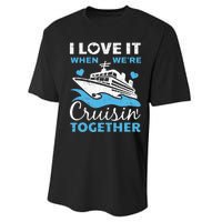 Cool Cruise Art Wo Cruise Ship Couple Family Vacation  Performance Sprint T-Shirt