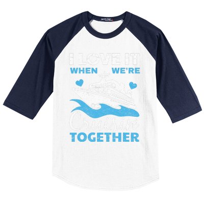 Cool Cruise Art Wo Cruise Ship Couple Family Vacation  Baseball Sleeve Shirt