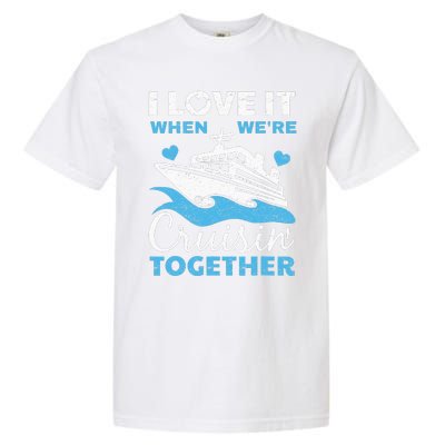 Cool Cruise Art Wo Cruise Ship Couple Family Vacation  Garment-Dyed Heavyweight T-Shirt