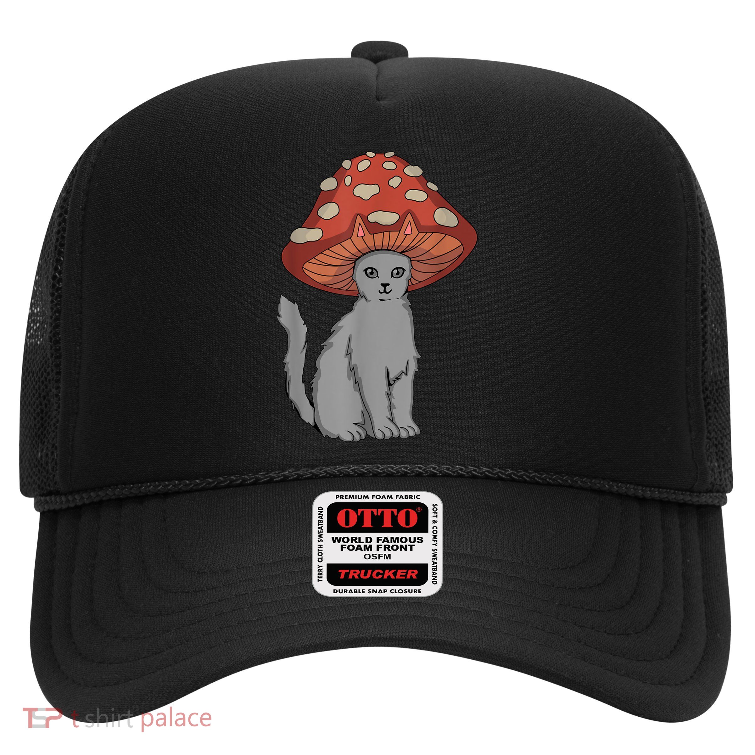 Cottagecore Cats Aesthetic Cat Mushroom Hat Kawaii Trucker Hat