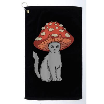 Cottagecore Cats Aesthetic Cat Mushroom Hat Kawaii Golf Towel