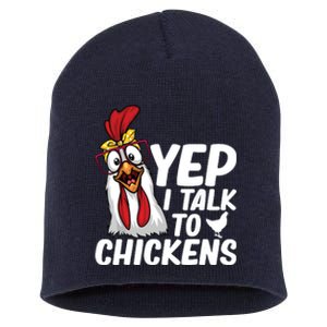 Cute Chicken Art For Men Women Chicken Farmer Lovers Short Acrylic Beanie