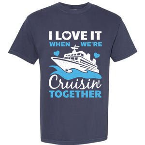 Cool Cruise Art Cruise Ship Couple Family Vacation Garment-Dyed Heavyweight T-Shirt