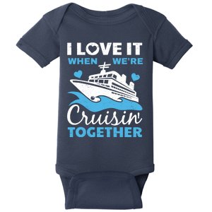 Cool Cruise Art Cruise Ship Couple Family Vacation Baby Bodysuit