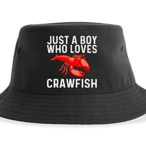 Cool Crawfish Art For Lobster Crawdad Boil Food Sustainable Bucket Hat