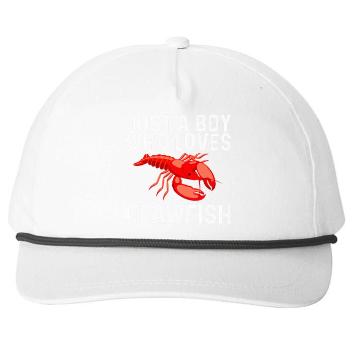 Cool Crawfish Art For Lobster Crawdad Boil Food Snapback Five-Panel Rope Hat