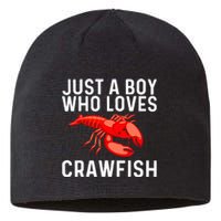 Cool Crawfish Art For Lobster Crawdad Boil Food Sustainable Beanie