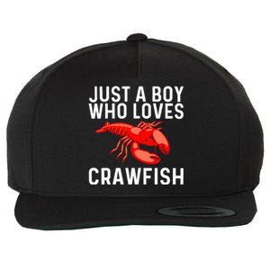 Cool Crawfish Art For Lobster Crawdad Boil Food Wool Snapback Cap