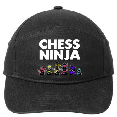 Cool Chess Art For Boy Chess Player Chess Lovers 7-Panel Snapback Hat