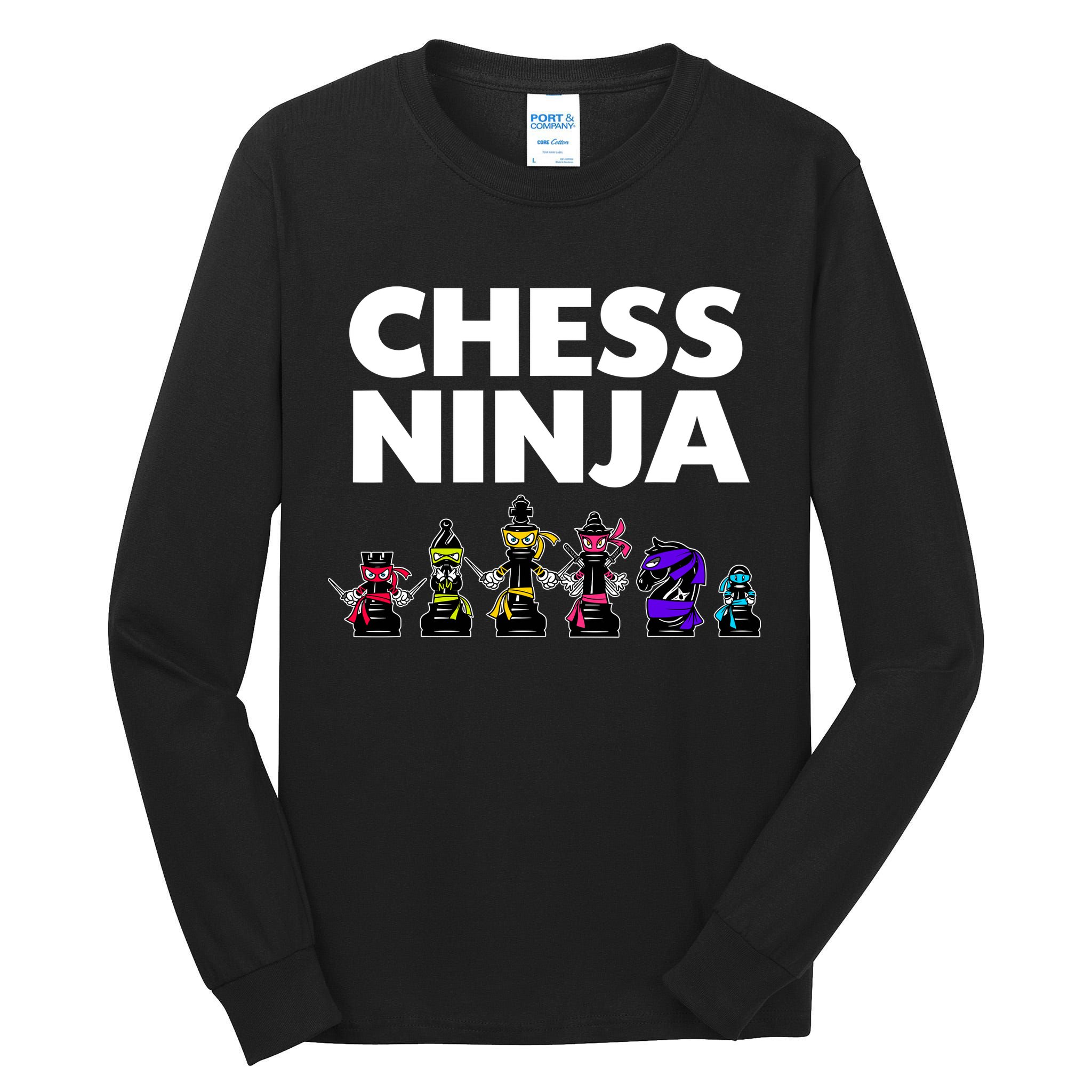 Cool Chess Art For Boy Chess Player Chess Lovers Tall Long Sleeve T-Shirt