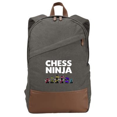Cool Chess Art For Boy Chess Player Chess Lovers Cotton Canvas Backpack