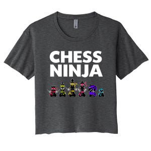 Cool Chess Art For Boy Chess Player Chess Lovers Women's Crop Top Tee