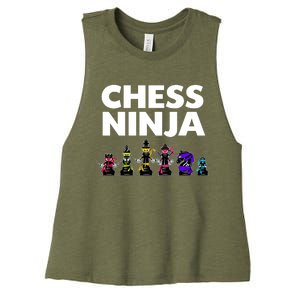 Cool Chess Art For Boy Chess Player Chess Lovers Women's Racerback Cropped Tank