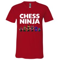 Cool Chess Art For Boy Chess Player Chess Lovers V-Neck T-Shirt
