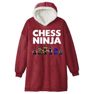 Cool Chess Art For Boy Chess Player Chess Lovers Hooded Wearable Blanket