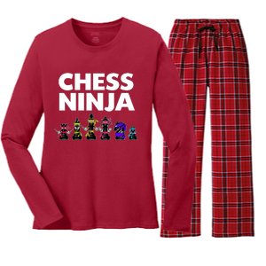 Cool Chess Art For Boy Chess Player Chess Lovers Women's Long Sleeve Flannel Pajama Set 