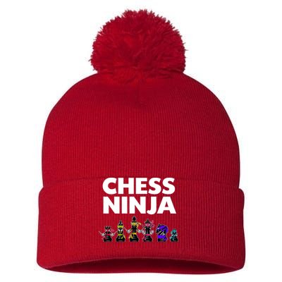 Cool Chess Art For Boy Chess Player Chess Lovers Pom Pom 12in Knit Beanie