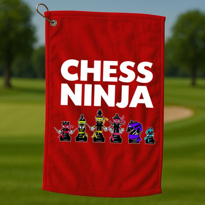 Cool Chess Art For Boy Chess Player Chess Lovers Golf Towel