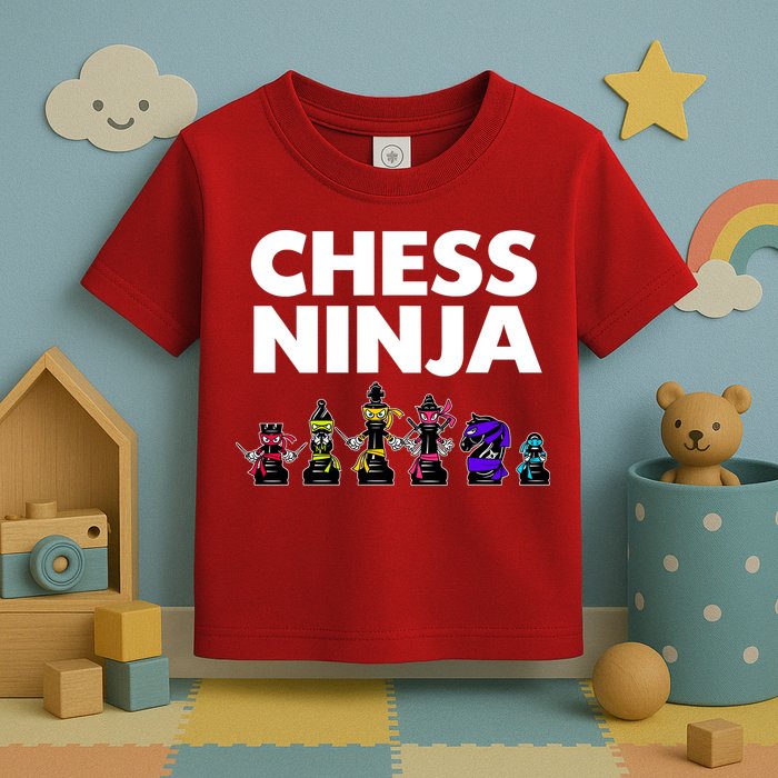 Cool Chess Art For Boy Chess Player Chess Lovers Toddler T-Shirt